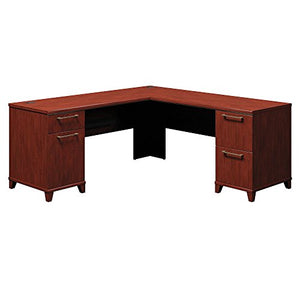 Bush Business Furniture Enterprise Collection 72W x 72D L Shaped Desk in Harvest Cherry