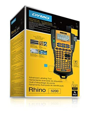 DYMO 1755749 Rhino 5200 Industrial Label Maker, 5 Lines, 6-1/10w x 11-2/9d x 3-1/2h