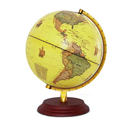 HXHBD Globes Kids LED Globe Light Up World Globe Constellation Globe for Night View Geography Learning Toy Globes of The World with Stand,Chinese and En/43 (Color : Yellow, Size : One Size)