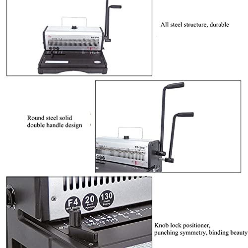 Heavy Duty Bookbinding Machine 40 Hole Iron Ring Manual Punching Machine 33cm - Round and Square Hole