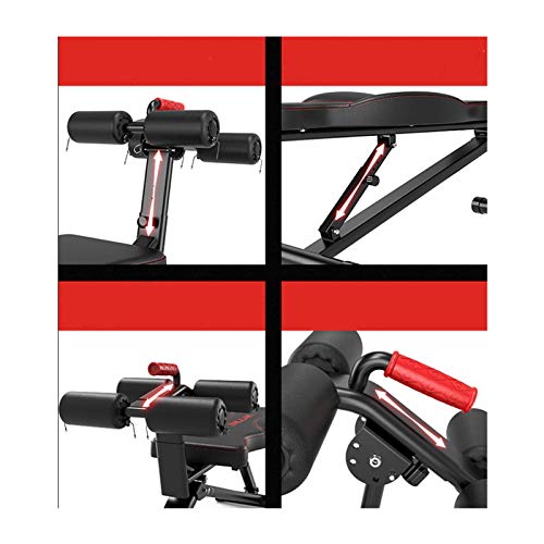 Gmlmes Adjustable Sit Up Bench, Abs Multi-Function Training Bench for Home Gym, Abdominal Workout Bench with 3 Adjustable Height Settings
