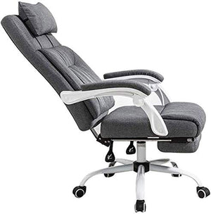 KouRy Office Chair with Adjustable Tilt Angle and Thick Padding, Gray
