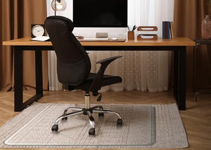 Clearly Innovative Premium Tempered Glass Chair Mat | 48 x 60 Inch | Carpet and Hard Floor Chairmat