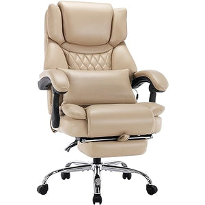 YINGTOO High Back Massage Reclining Office Chair with Footrest