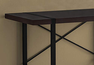 Monarch Specialties Laptop Table for Home & Office-Study Computer Desk-Contemporary Style-Metal Legs, 48" L, Cappuccino