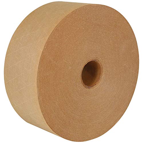 PackageZoom Water Activated Reinforced Kraft Paper Gummed Tape, 2.75 Inches x 375 Feet x 32 Brown Rolls (12,000 Feet in Total)