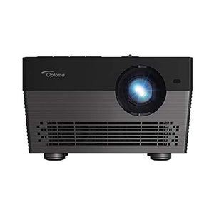 Optoma Portable LED UHD 4K Smart Projector Works with Alexa & Google Assistant (UHL55) with Carbon Steel Projector Ceiling Mount, 2X 6ft HDMI Cable, 6-Outlet Surge Adapter & 1 Year Extended Warranty