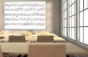 Offex 72"W x 48"H Wall-Mount Magnetic Music Notation Whiteboard for Home, School, Classroom