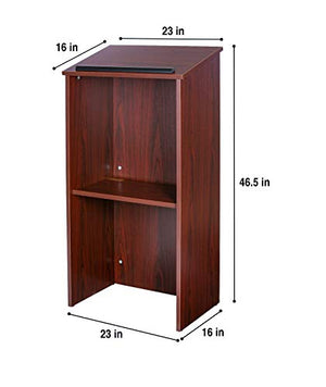 OEF Furnishings Floor Standing Lectern Podium, Mahogany (OEF222MY)