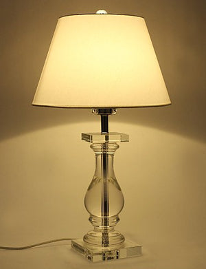 SSBY 60W E27 Table Lamp with White Shade and Crystal Lamp Carrier , 110-120v