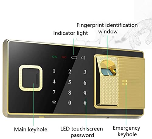 JTKDL Safe Box, Cabinet Hidden Safe, Anti-Theft Bedside Cabinet Deposit Box, Password Fingerprint, Sensitive Alarm System