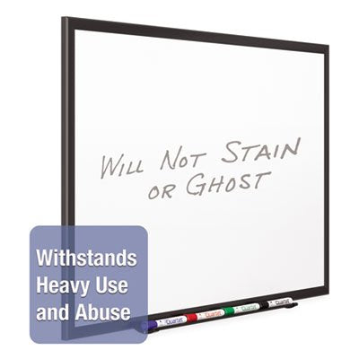 Classic Porcelain Magnetic Whiteboard, 48 x 36, Black Aluminum Frame, Sold as 1 Each