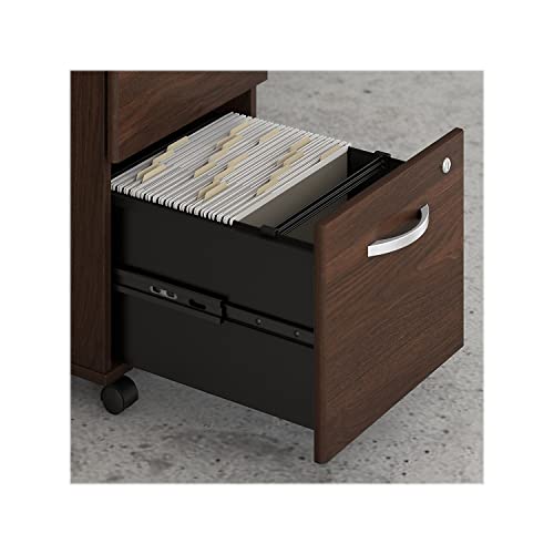 Bush Business Furniture Studio C 2-Drawer Mobile Vertical File Cabinet, Letter/Legal Size, Lockable - Black Walnut (SCF116BWSU)