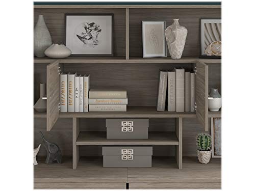 bbf Office 500 72W Desk Hutch in Modern Hickory - Engineered Wood