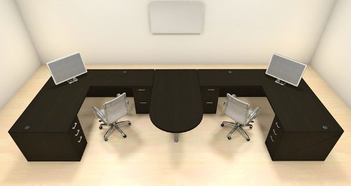 UTM Furniture Modern Executive Office Workstation Desk Set, CH-AMB-S53