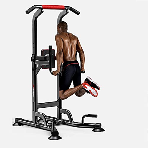 JYMBK Training Fitness Workout Station Power Tower,Weight Station Multi Function Pull Up Station for Strength Training - Dip Stand Bar - Push Up Equipment of Home Gym Exercise