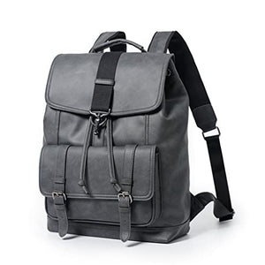 NCWZYY Men's Backpack Retro Drawstring Men's Backpack Large Capacity Travel Backpack (Color : A, Size