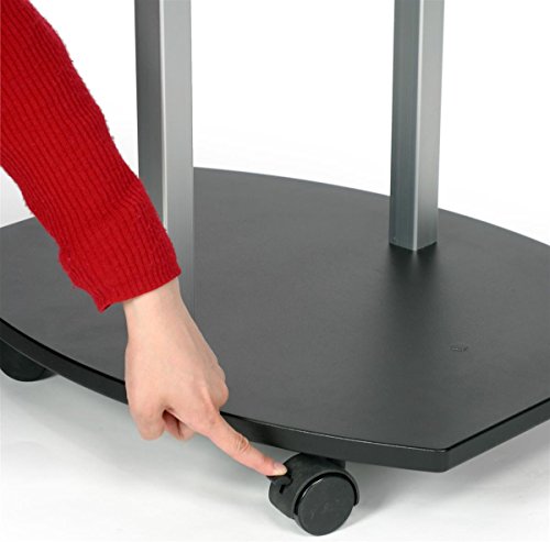 Floor-Standing Raffle Drum with Locking Wheels, 53 inches Tall - Clear Acrylic Wheel with Black MDF Base