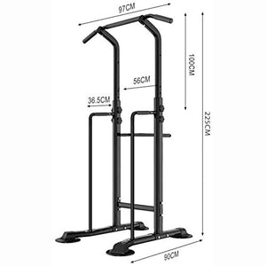 DSWHM Fitness Equipment Strength Training Equipment Strength Training Dip Stands Adjustable Power Tower Dip Station Pull Up Bar Push Up Workout Abdominal Exercise