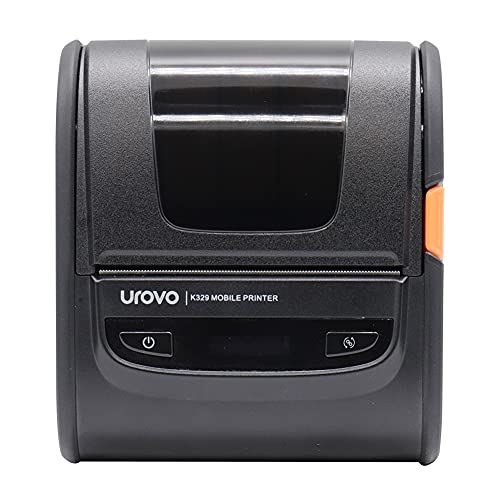 UROVO Bluetooth WiFi Receipt Printer, K329 Portable Thermal Printer, 3 Inch Print Width, Wireless Label Printer, for Home Office Express Delivery Use, Compatible with iOS Android