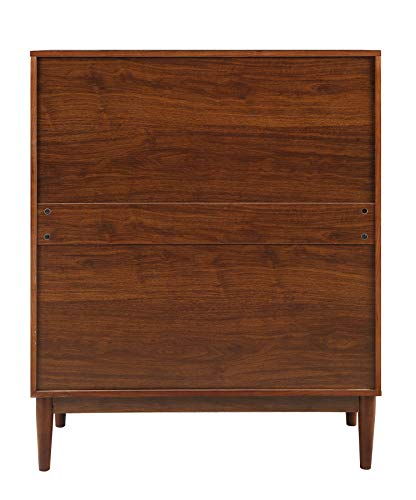 Benjara Wooden Office Armoire with Drop Down Door Storage, Brown