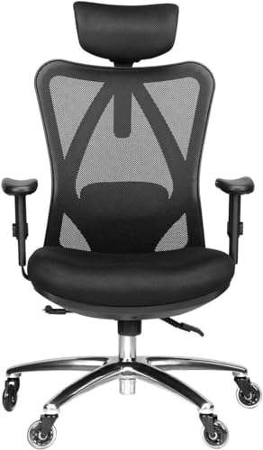 Duramont Ergonomic Office Chair with Lumbar Support, Rollerblade Wheels, and Mesh Design