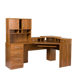 American Furniture Classics Reversible Corner Work Center with Hutch