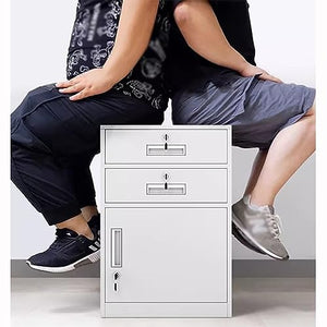 GZHERVICES Vertical Lockable Mobile Filing Cabinet, Anti-Tipping File Storage, Home Office Printer Stand