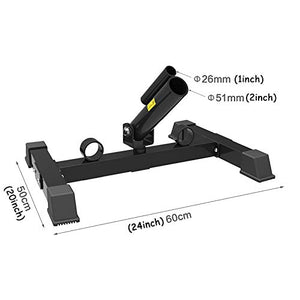 WERTY Home Gym Fitness Equipment, Core Strength Training Barbell T-Bar Row Platform Attachment Landmine Base, Full 360° Swivel & Fits 1" Standard and 2" Olympic Bars