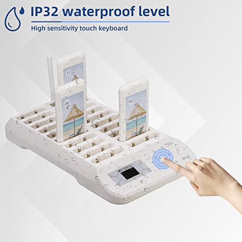 Retekess TD172 Restaurant Pager System with Vibrate, 999 Beepers - 30 Pagers for Restaurants