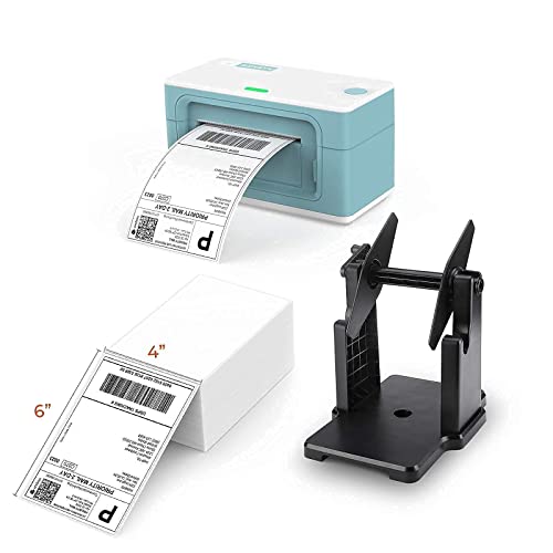 MUNBYN Label Printer with Pack of 500 Label Paper, Paper Holder, Thermal Printer for Barcodes-Labels Labeling, Compatible with UPS, FedEx, Amazon, Ebay, Etsy, Shopify,etc