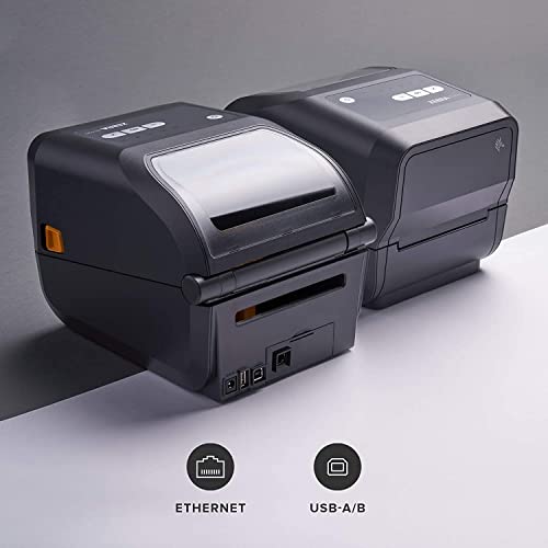 Zebra ZD420 Thermal Transfer Barcode Label Desktop Printer, Black- 4-Inch Max Print Width, 203 dpi, Standard EZPL, USB, USB Host, Bluetooth, Modular Connectivity Slot, Ethernet - BROAG External Webcam