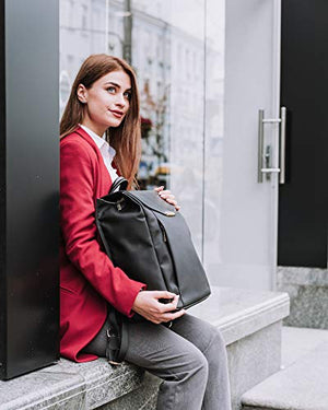 Astrid 15-Inch Vegan Leather Laptop Backpack for Women I Notebook Computer Backpack | Ideal Bag for Business, Travel, and Work
