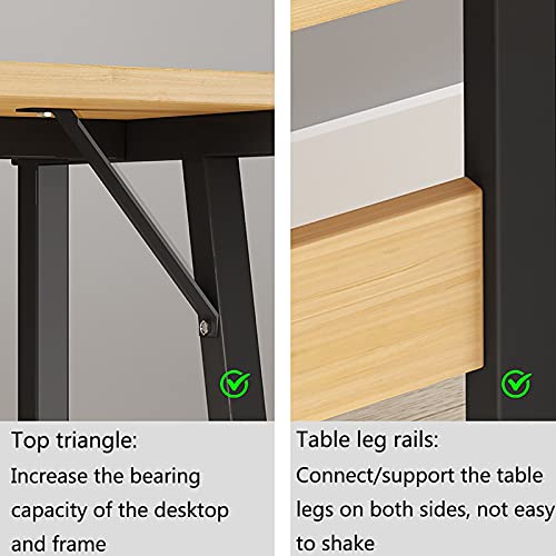 Computer Desk, 47.24 Inch Writing Office Desk, Modern Simple PC Table, Workstation for Home/Office, Easy to Assemble