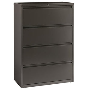 Hirsh HL8000 Series 36" 4 Drawer Lateral File Cabinet in Charcoal