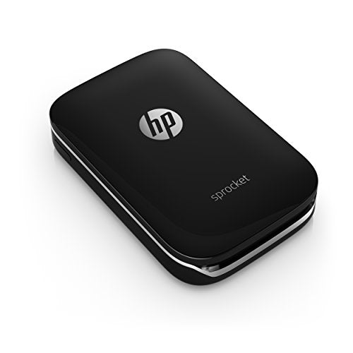 HP Sprocket Portable Photo Printer, Print Social Media Photos on 2x3" Sticky-Backed Paper - Black (X7N08A)