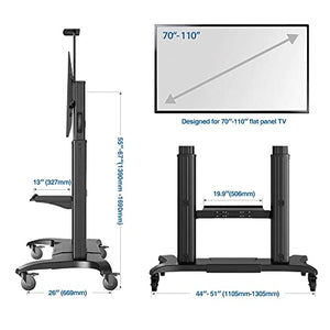 NB North Bayou Mobile TV Cart for 70-110 inch TVs up to 200lbs CF100-B