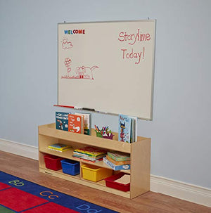 Childcraft Narrow Storage Unit with Well Top, 3 Compartments