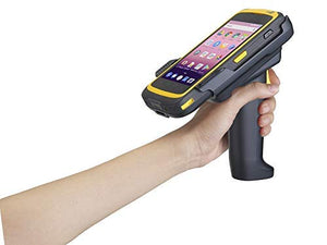 CipherLab RS51 Series Mobile Computer Barcode Scanner Bundle with Pistol Grip, Cradle, Extra Battery, Wi-Fi, 4G LTE, 4.7" Display