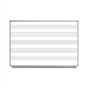Luxor Home School Classroom Wall-Mount Magnetic Music Notation Whiteboard - 72"W x 48"H
