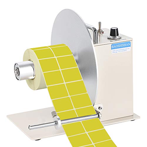 BAOSHISHAN Automatic Label Rewinder All-Aluminum Rewinding Machine Bi-Directional Speed Adjustment Width 150mm/5.9inch Core Diameter 1.5/3 Inch Synchronize with Printer (110V)