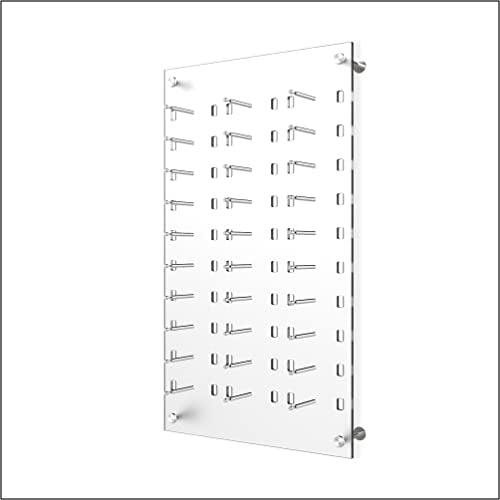 Framedisplays.com Optical Display for 30 Eyewear Frames - Wall Mount Acrylic Sunglass Display - Frosted White - 31.75” x 18.5”