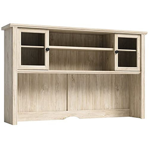 UrbanPro Engineered Wood and Tempered Glass Doors Hutch in Chalked Oak