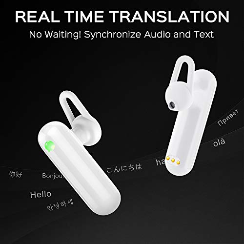 WT2 Language Translator - Supports 40 Languages & 88 Accents, Voice Translator Earbuds, Wireless Bluetooth Translator with APP, Real Time Translation, Suitable for iOS & Android with Charging Case