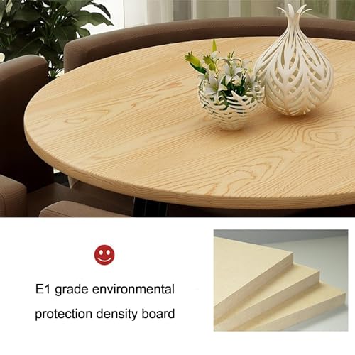 BYJSJY Round Dining Table Set with 4 Chairs and Coffee Table - Modern Leisure Dining Room Furniture 80cm (Color)