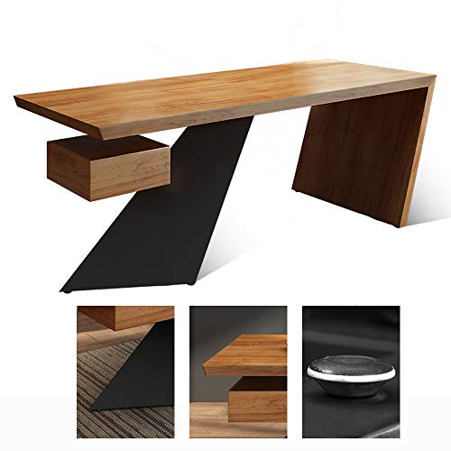 KgByy Wooden liveing Room Modern Industrial Minimalist Style Solid Writing Desk, Computer Desk Home Office Workstation,