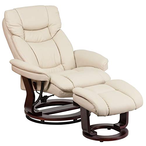 Pemberly Row Leather Recliner in Beige