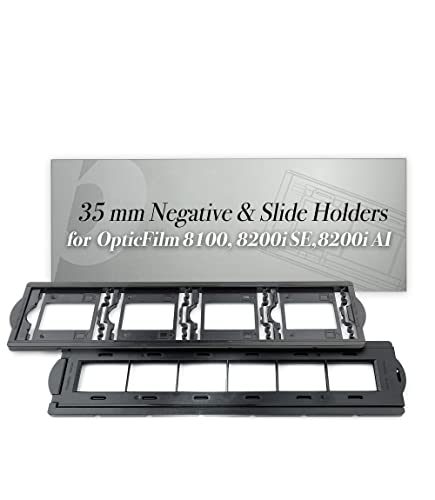 Plustek OpticFilm 8200i SE Film & Slide Scanner + Slide Holders & Negative Film Kit