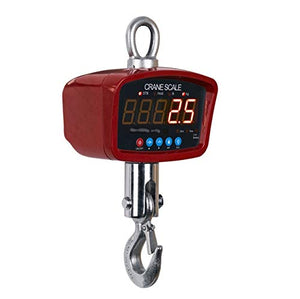 Optima Scale OP-924A-1000 Digtial Portable Industrial Hanging LED Crane Scale With Remote Control, 1000 LBS x 0.5 LBS NEW
