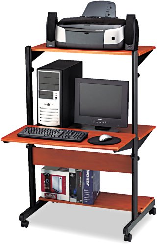 Safco Products 8432SOMECBLK Soho Computer Table, Medium Cherry